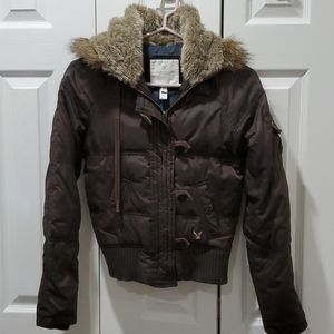 American Eagle Outfitters AEO Hooded Bomber Jacket